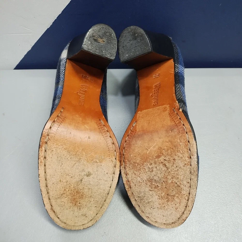 Weejuns Bass x Tommy Hilfiger Platform Penny Loafers Womens Size 7.5 Multi Plaid